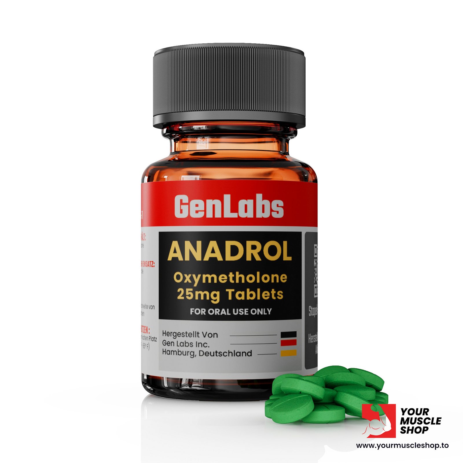ANADROL 25 (OXYMETHOLONE) – 25MG / PER TAB – 200 TABLETS – GENLABS