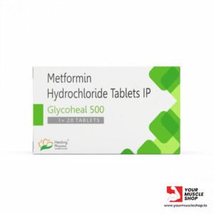 GLYCOHEAL 500 | METFORMIN HYDROCHLORIDE 500MG – 20 TABLETS – HEALING PHARMA